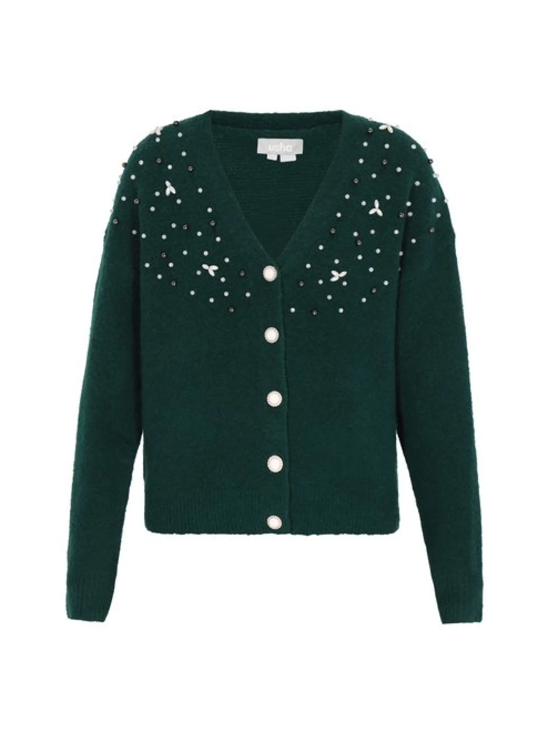 Usha Damen Strickjacke in grün