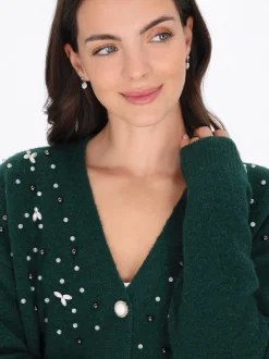 Usha Damen Strickjacke in grün
