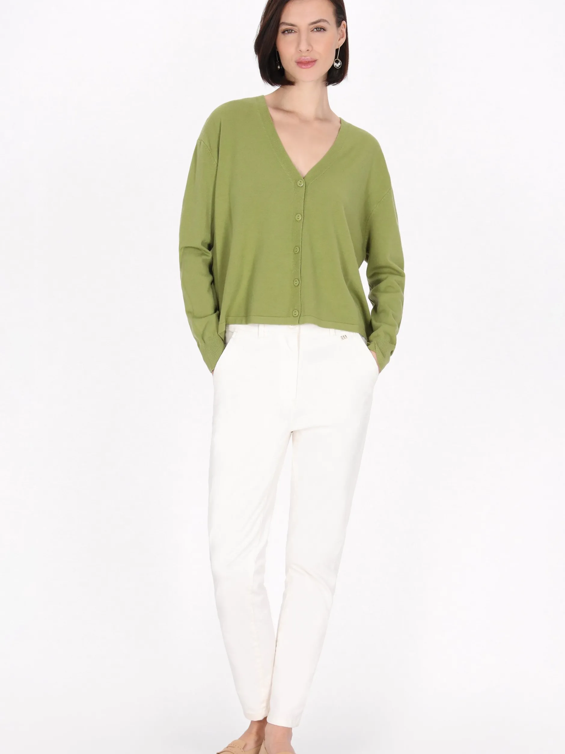 Usha Damen Strickjacke in grün