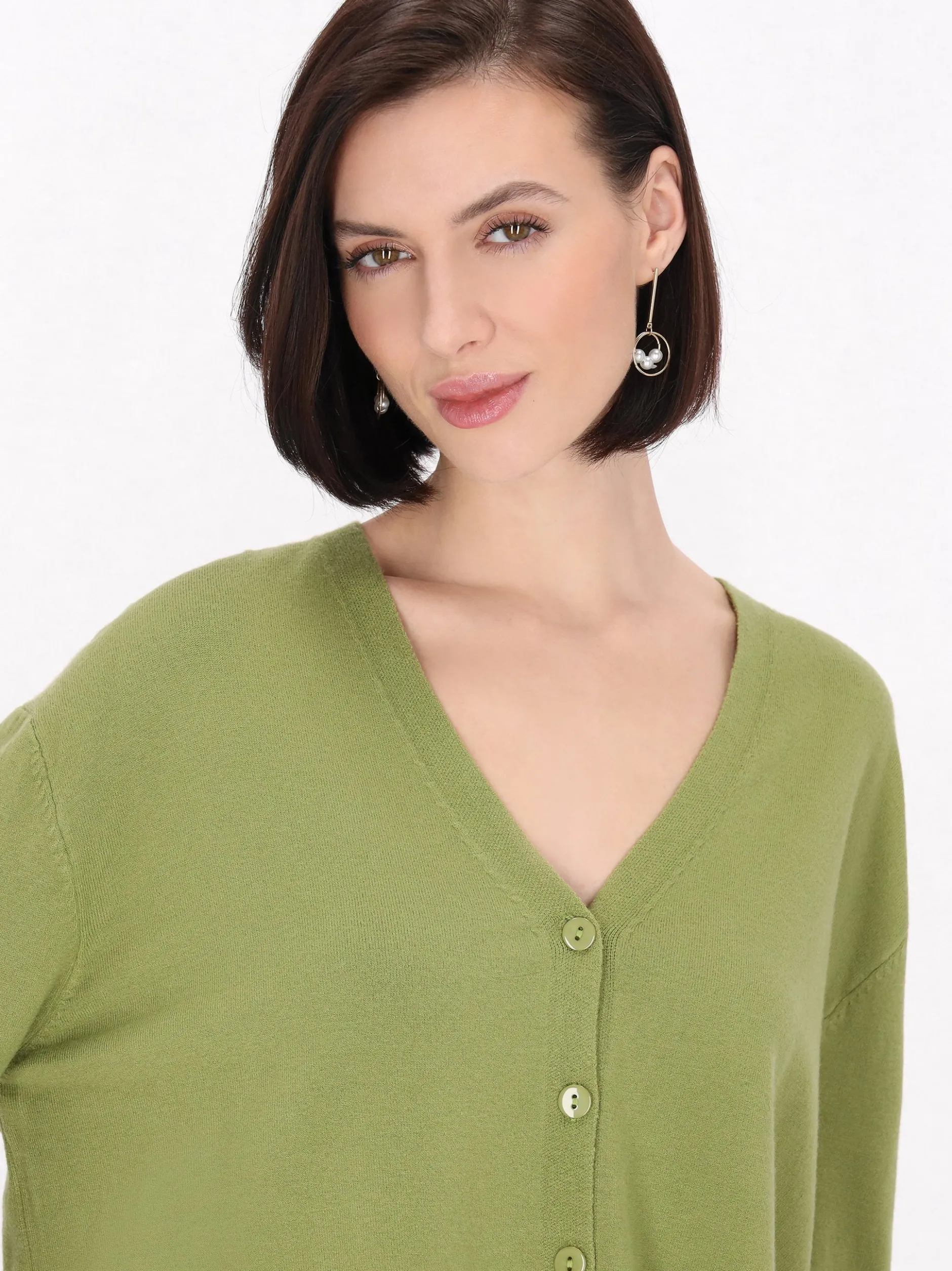 Usha Damen Strickjacke in grün