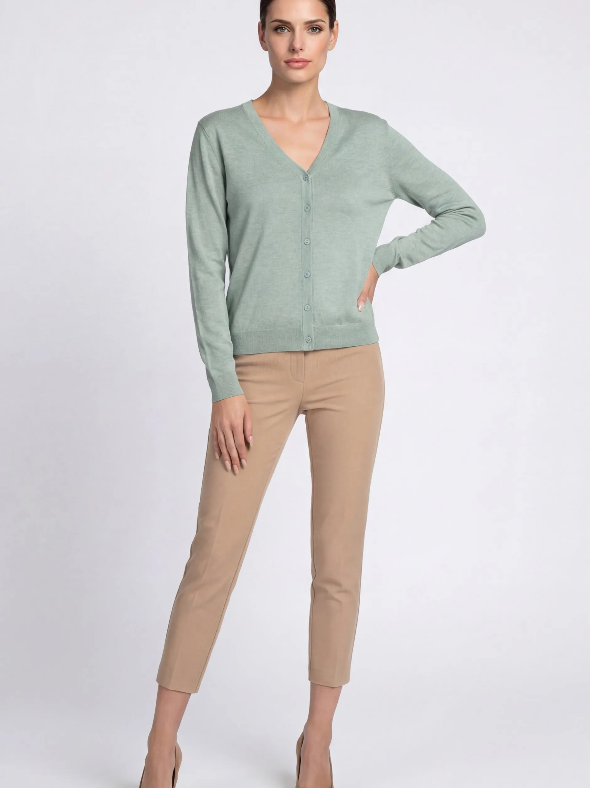 Usha Damen Strickjacke in grün