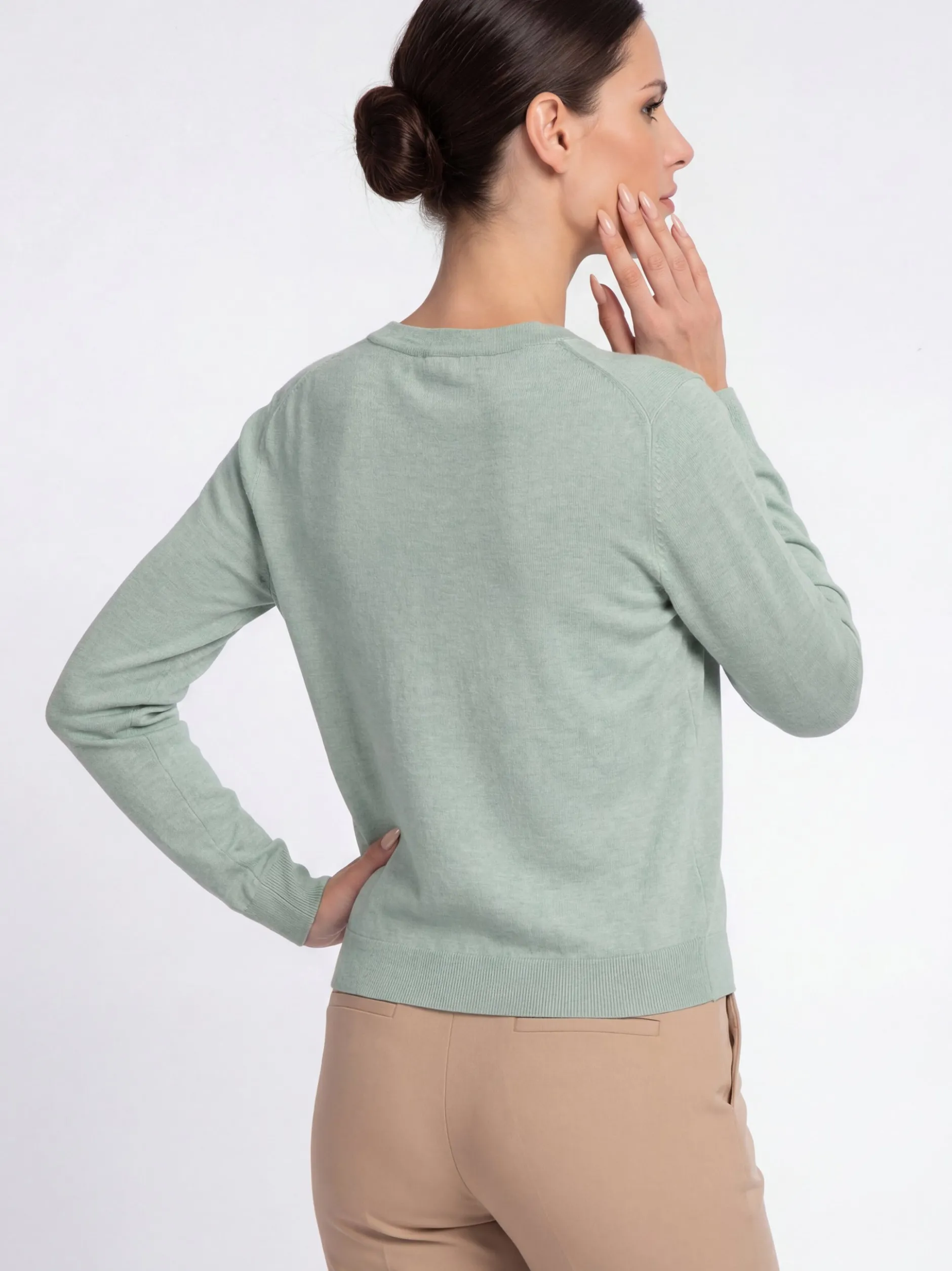 Usha Damen Strickjacke in grün