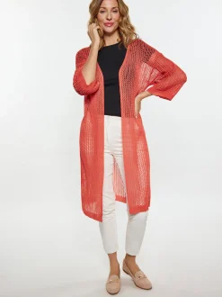 Usha Damen Strickjacke in koralle