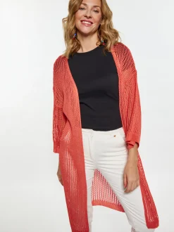 Usha Damen Strickjacke in koralle