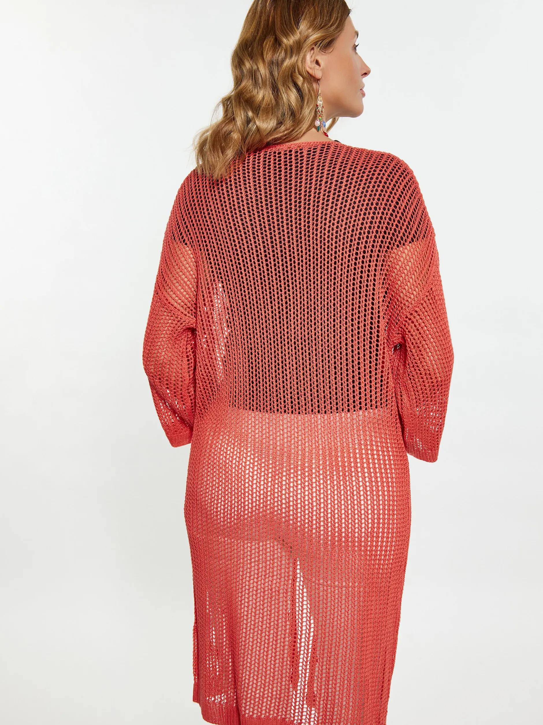 Usha Damen Strickjacke in koralle