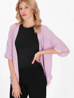 Usha Damen Strickjacke in lila