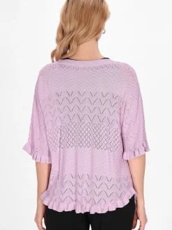 Usha Damen Strickjacke in lila