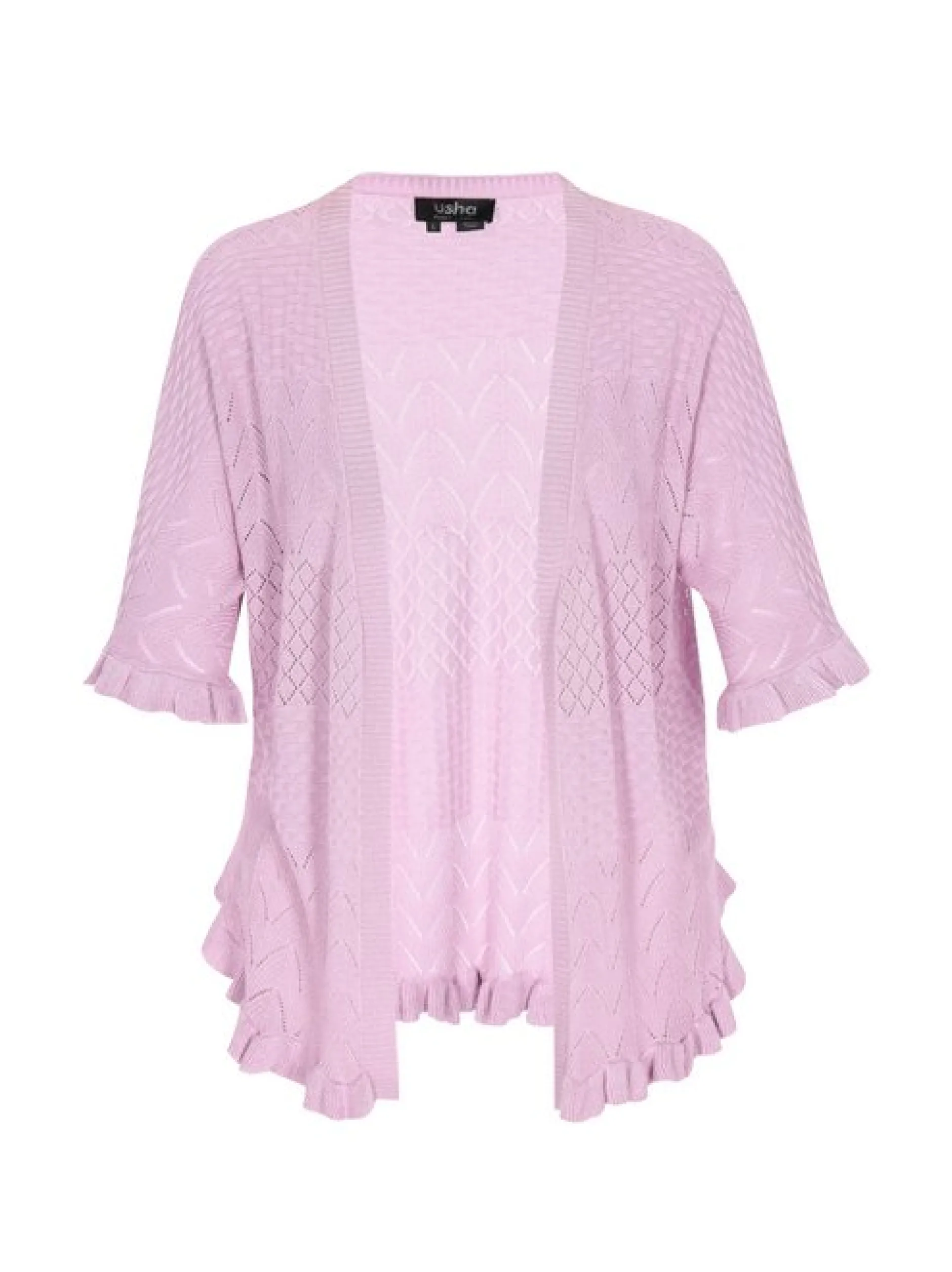 Usha Damen Strickjacke in lila