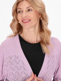 Usha Damen Strickjacke in lila