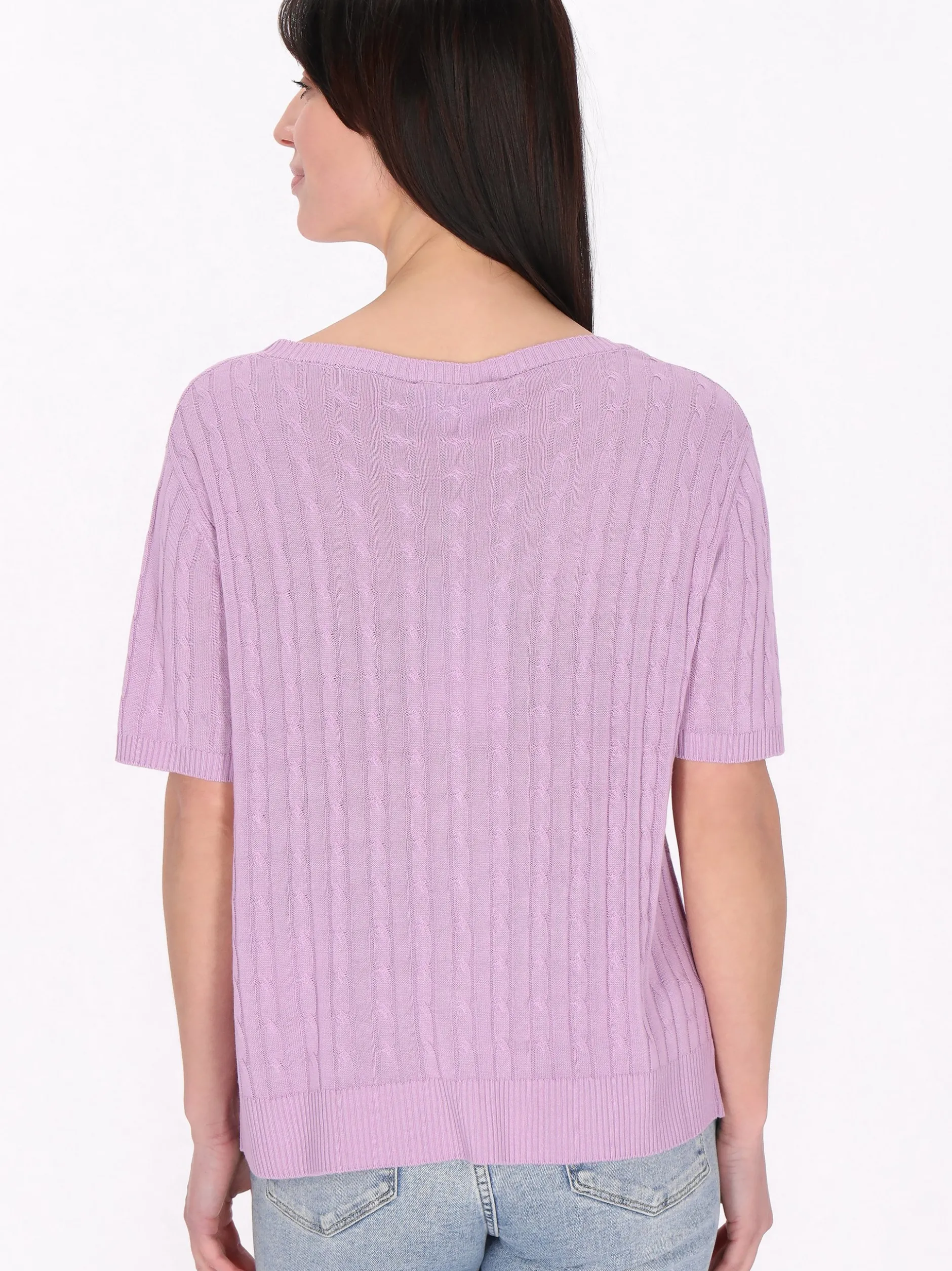 Usha Damen Strickjacke in lila