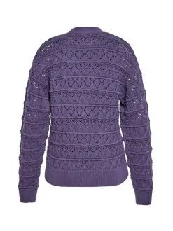 Usha Damen Strickjacke in lila