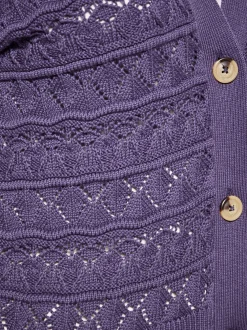 Usha Damen Strickjacke in lila