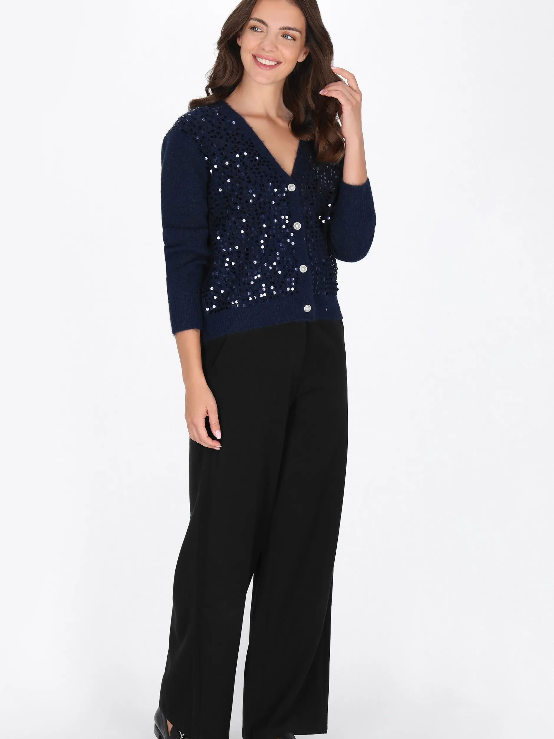 Usha Damen Strickjacke in marine