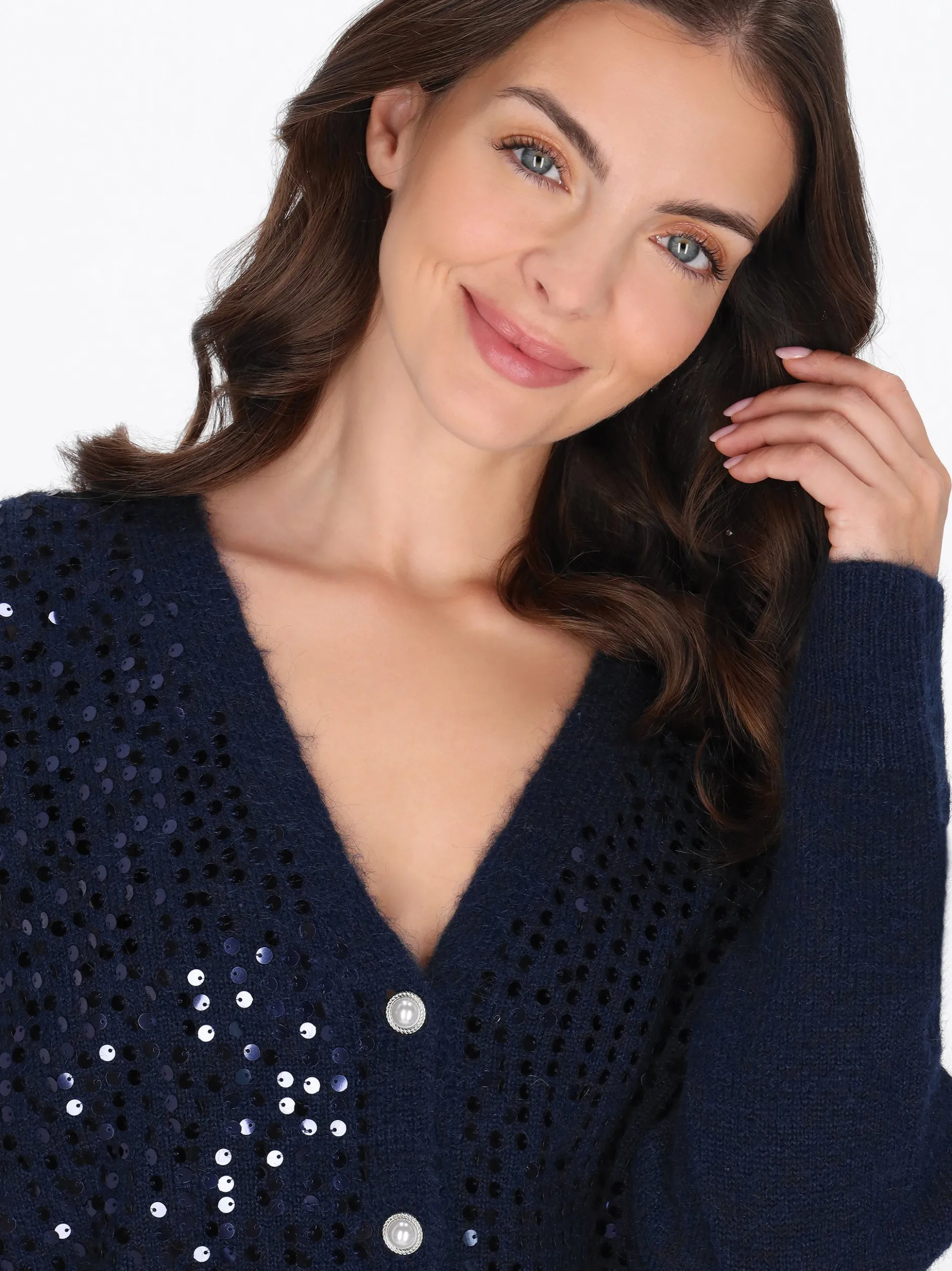 Usha Damen Strickjacke in marine