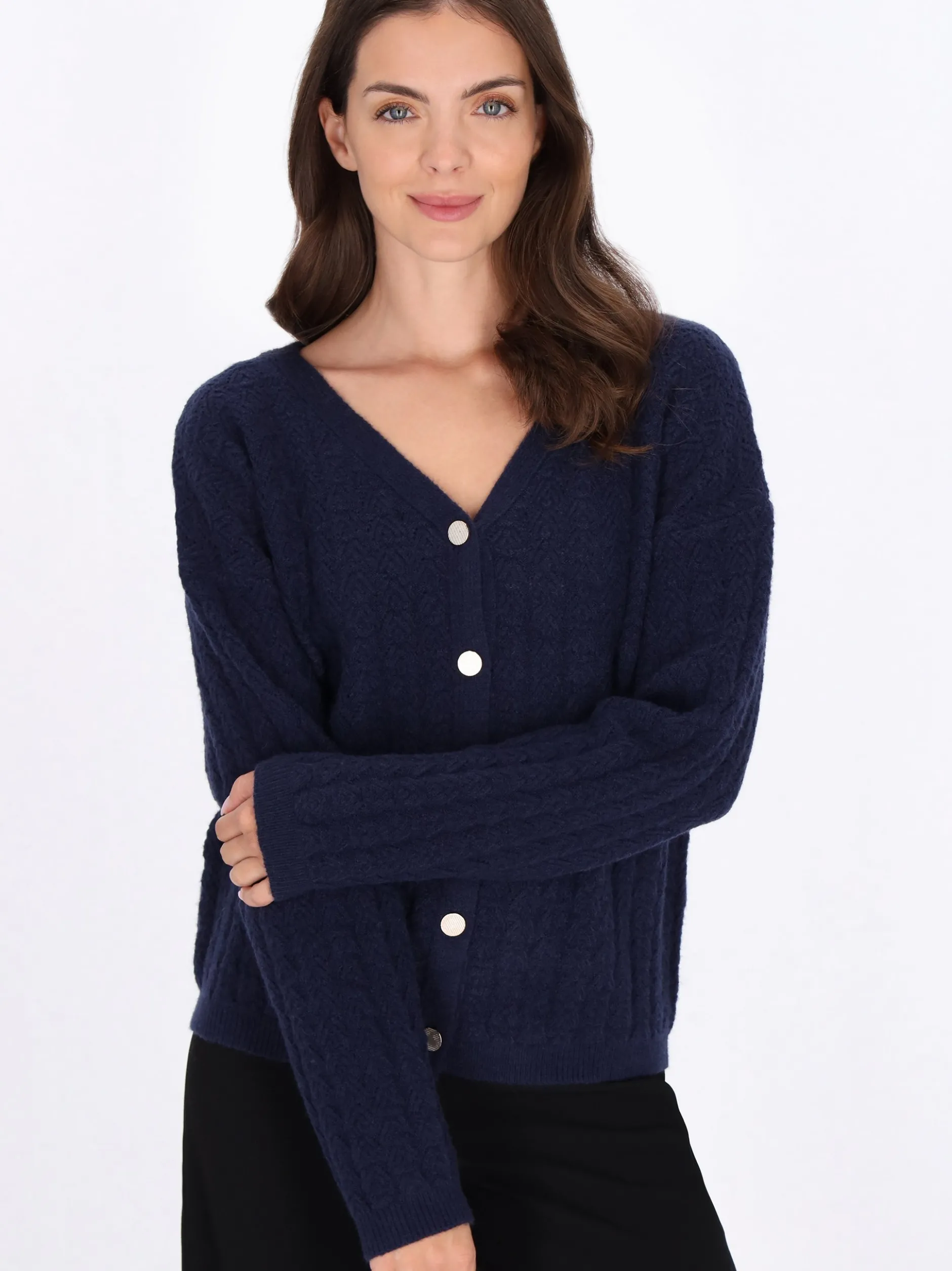 Usha Damen Strickjacke in marine