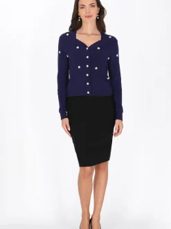 Usha Damen Strickjacke in marine