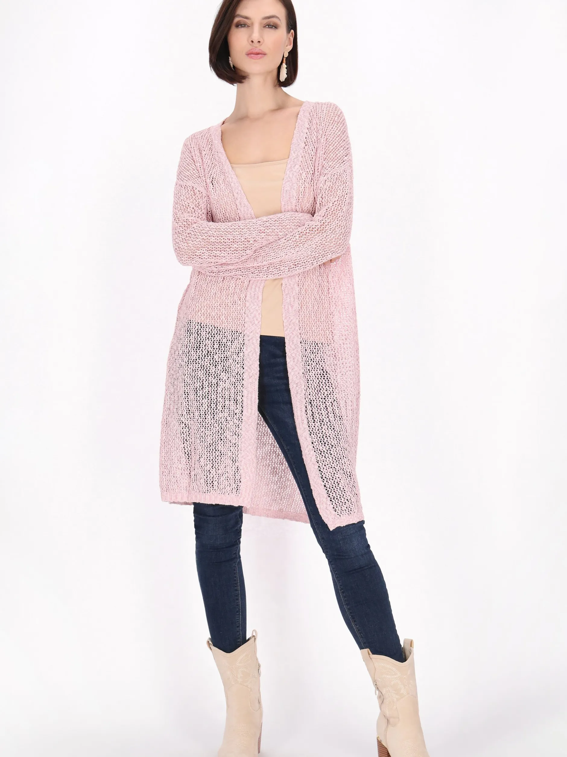 Usha Damen Strickjacke in mehrfarbig