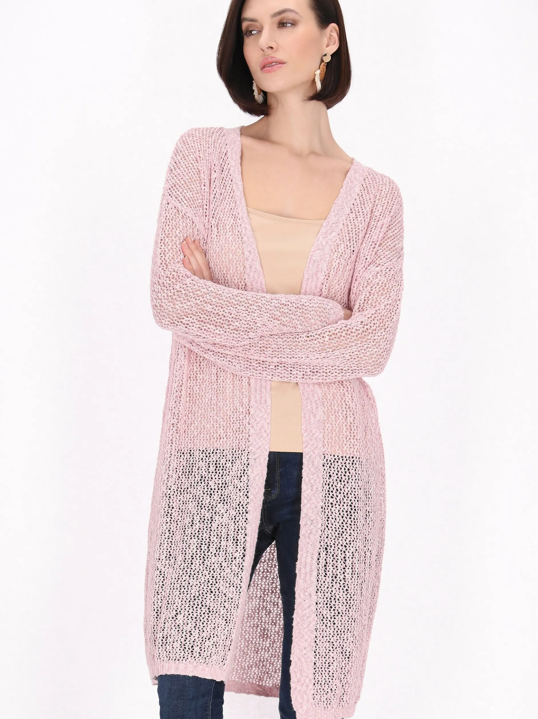 Usha Damen Strickjacke in mehrfarbig