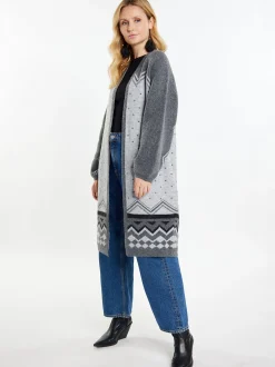 Usha Damen Strickjacke in mehrfarbig
