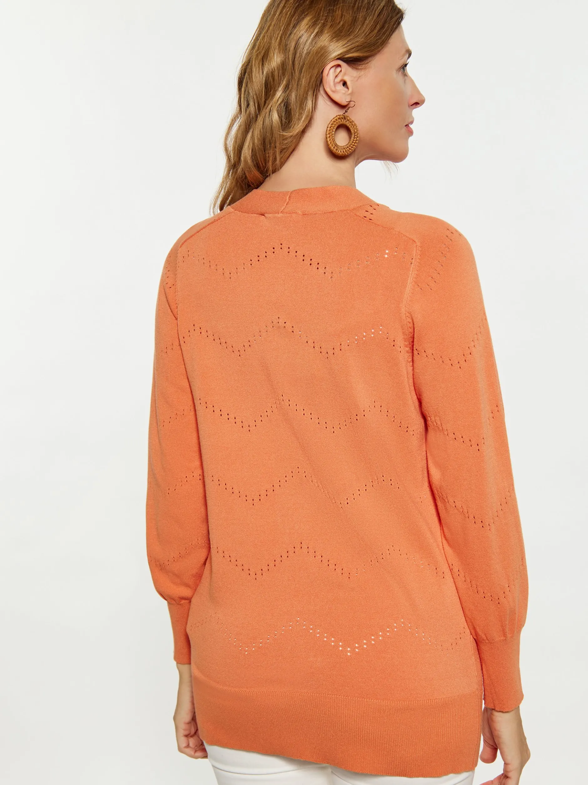 Usha Damen Strickjacke in orange