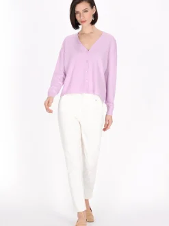 Usha Damen Strickjacke in purple