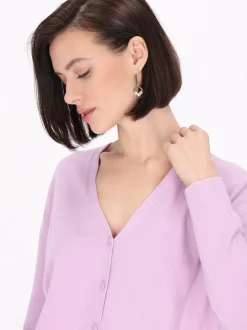 Usha Damen Strickjacke in purple