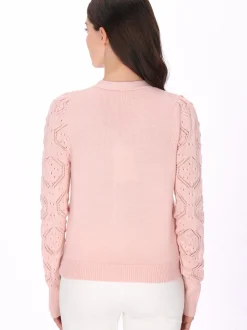 Usha Damen Strickjacke in rosa