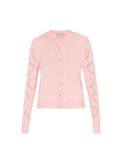 Usha Damen Strickjacke in rosa