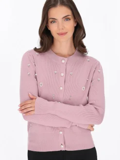 Usha Damen Strickjacke in rosa