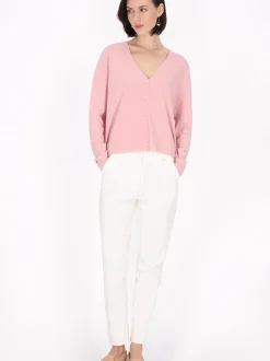 Usha Damen Strickjacke in rosa