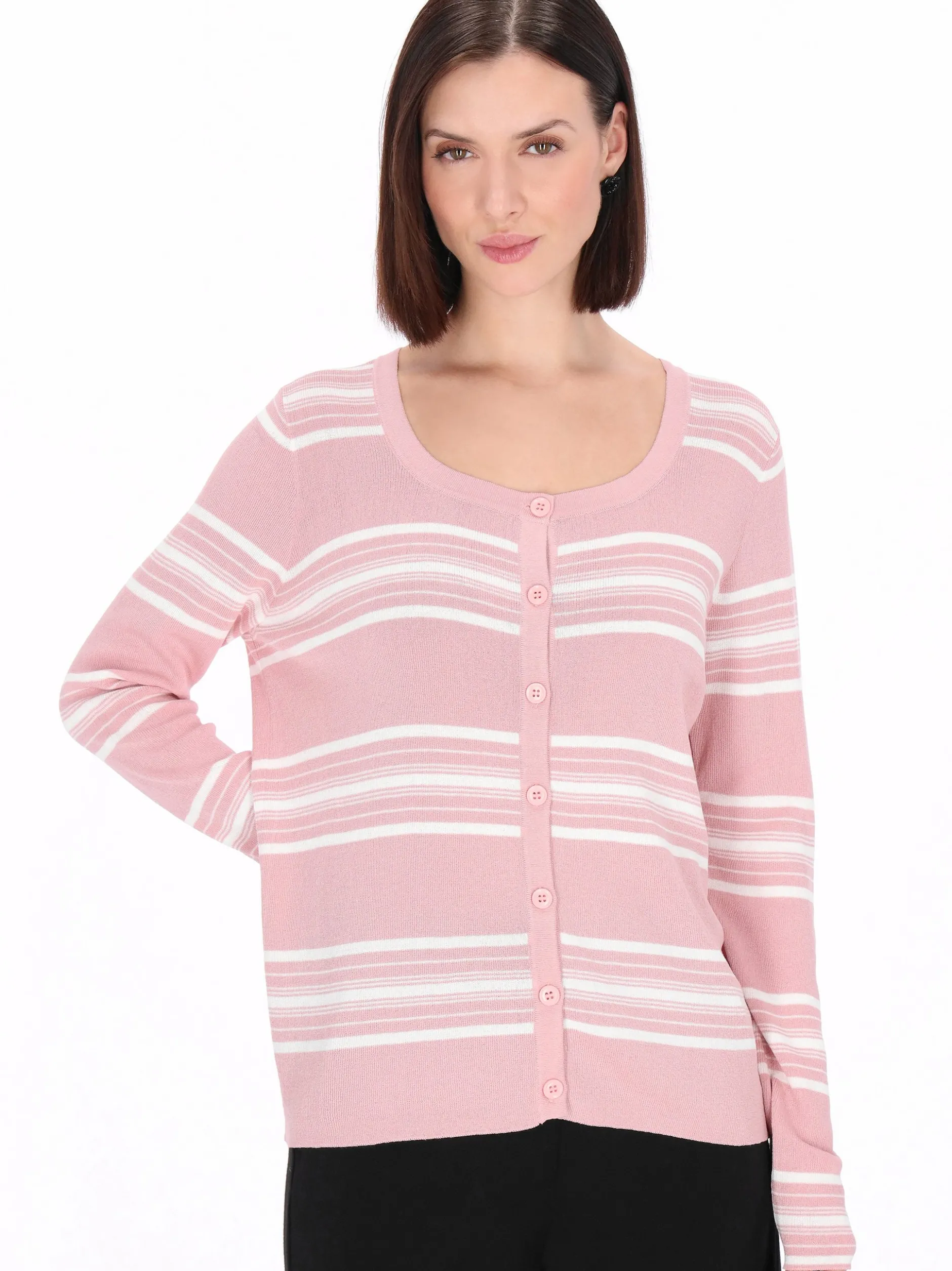 Usha Damen Strickjacke in rosa