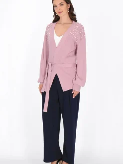 Usha Damen Strickjacke in rosa