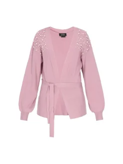 Usha Damen Strickjacke in rosa