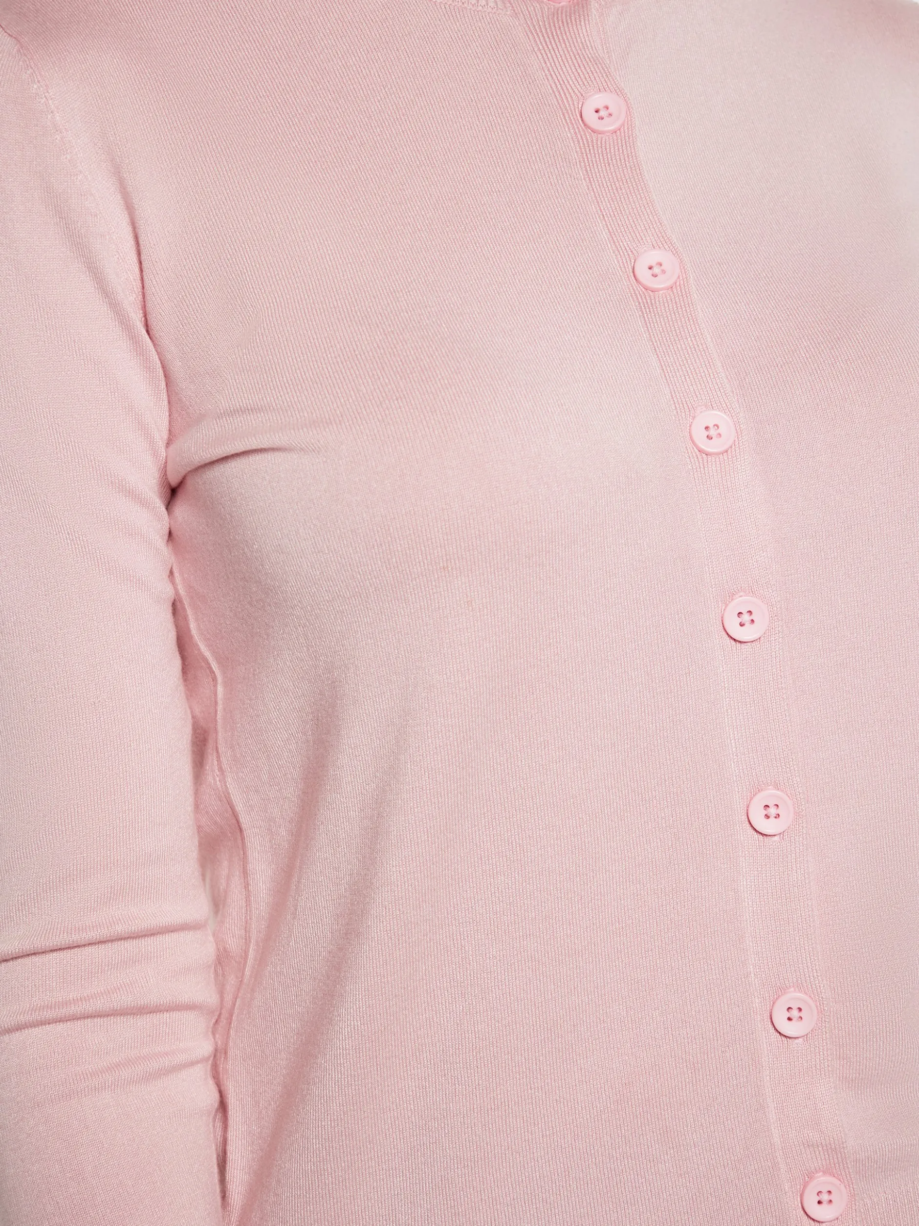 Usha Damen Strickjacke in rosa - Ausschnitt: Rundhals