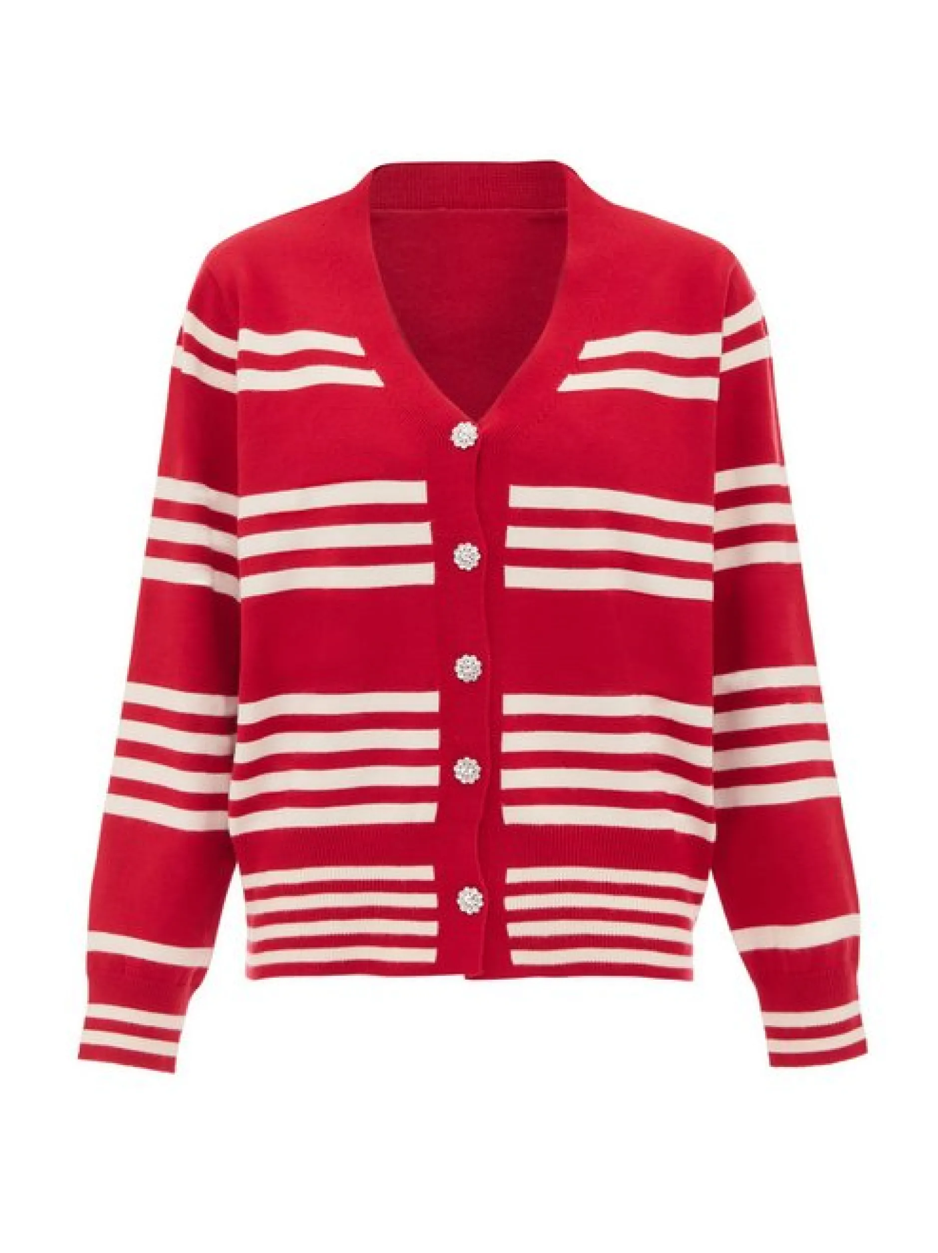 Usha Damen Strickjacke in rot
