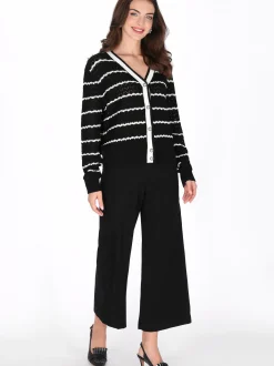 Usha Damen Strickjacke in schwarz