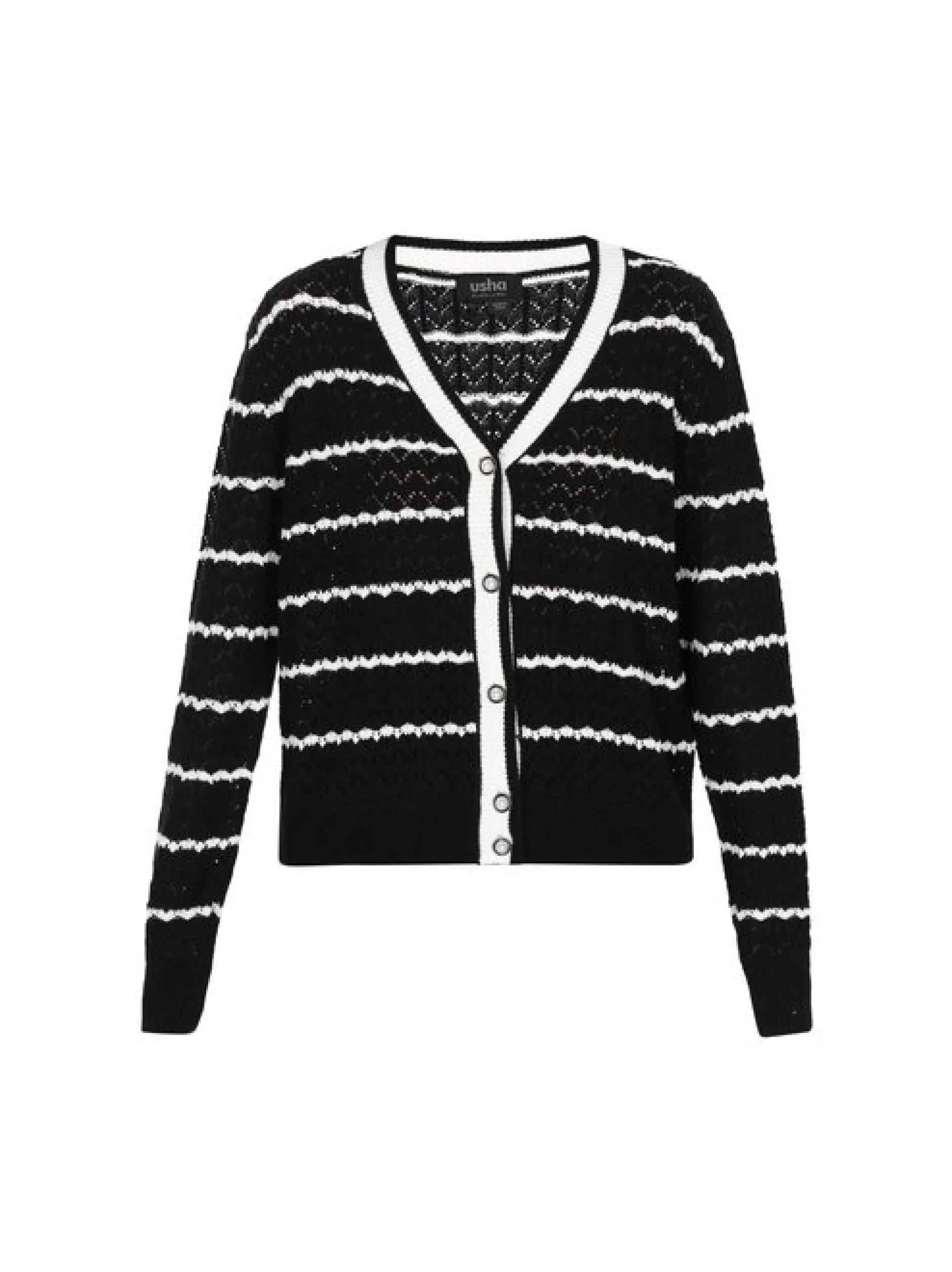 Usha Damen Strickjacke in schwarz