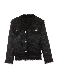 Usha Damen Strickjacke in schwarz