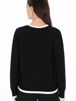 Usha Damen Strickjacke in schwarz