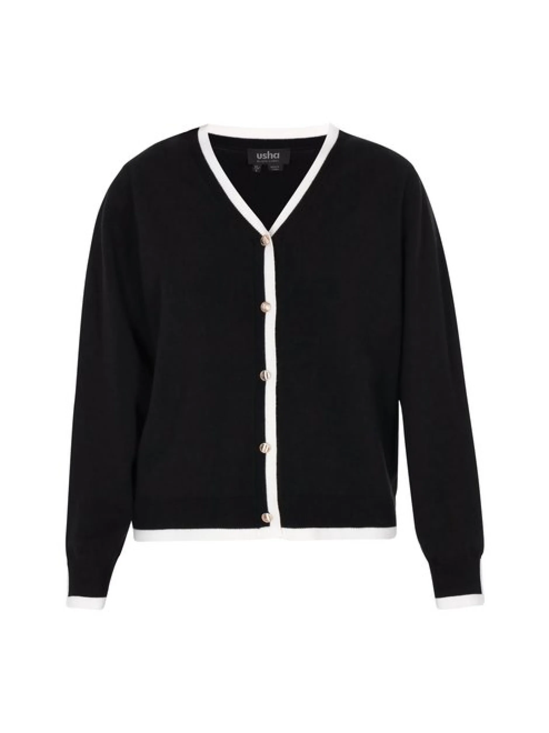 Usha Damen Strickjacke in schwarz