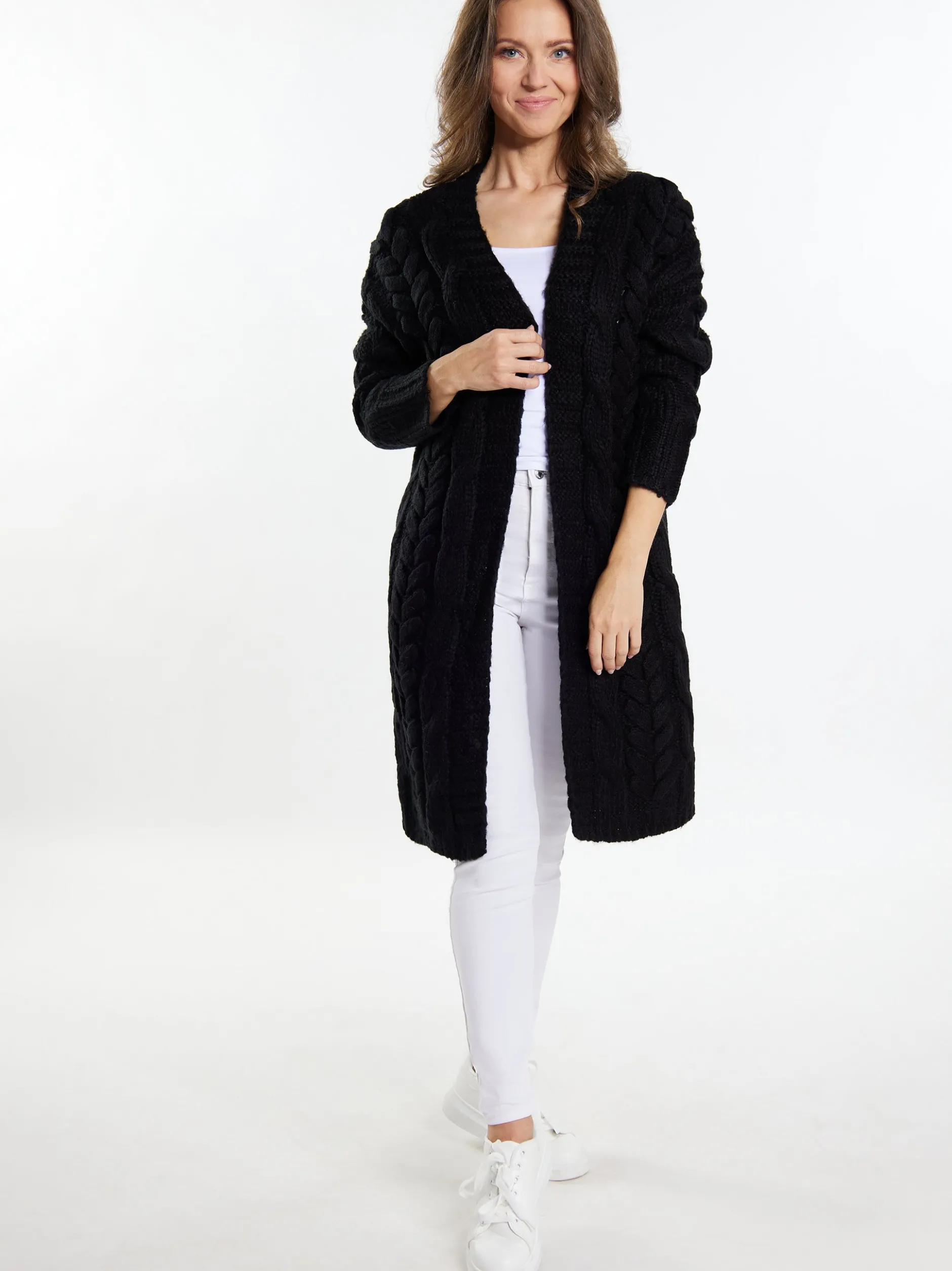 Usha Damen Strickjacke in schwarz