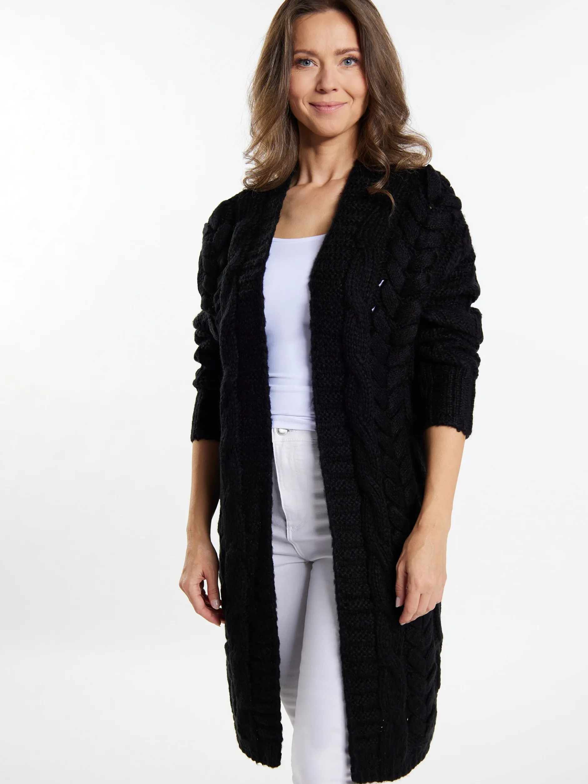 Usha Damen Strickjacke in schwarz