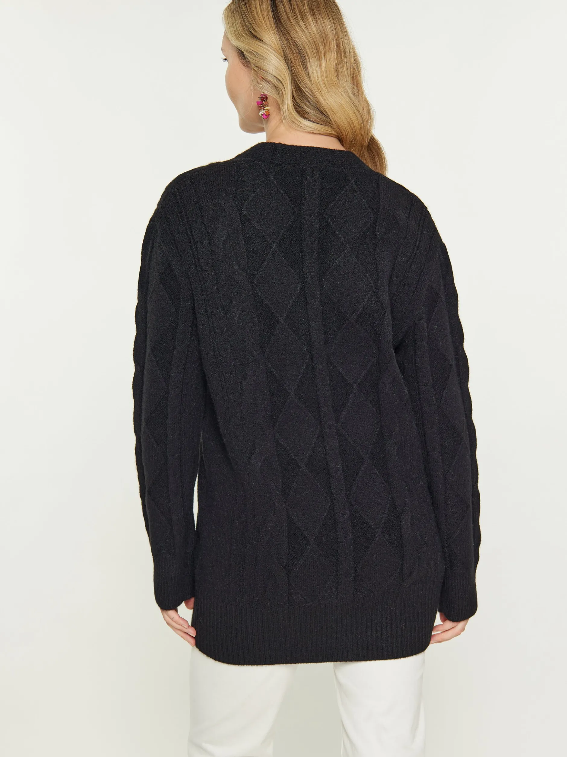Usha Damen Strickjacke in schwarz