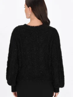 Usha Damen Strickjacke in schwarz