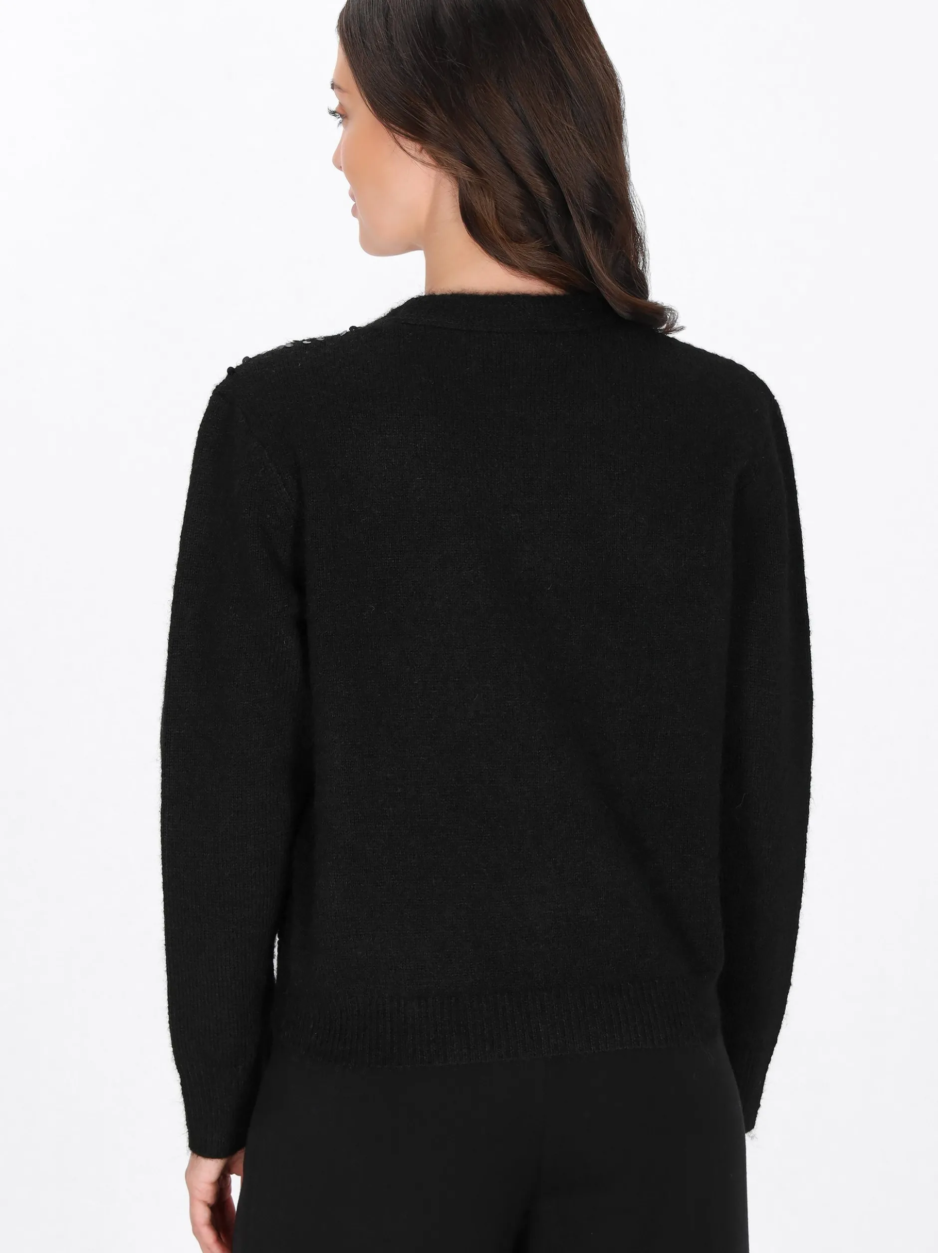 Usha Damen Strickjacke in schwarz