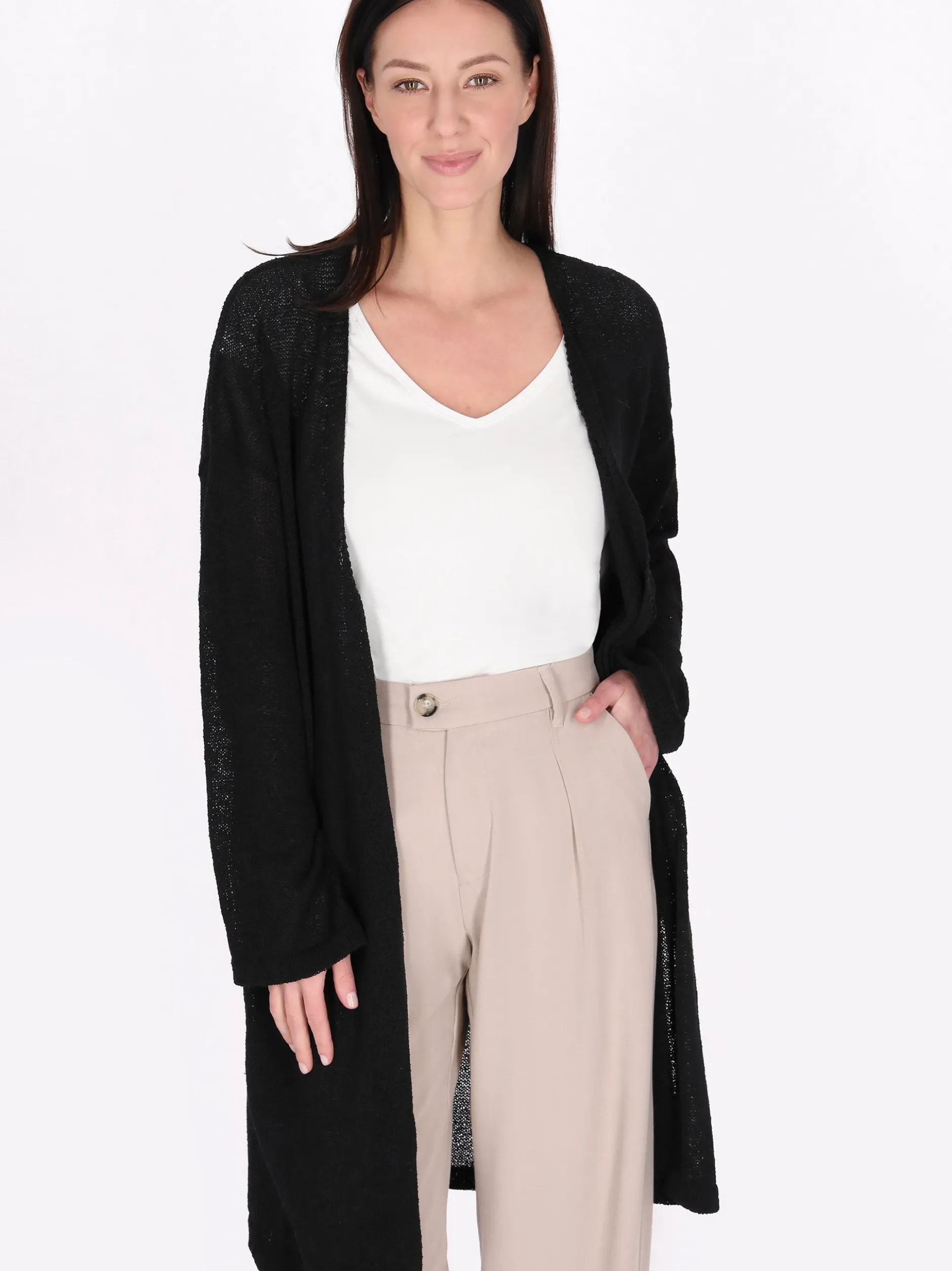 Usha Damen Strickjacke in schwarz