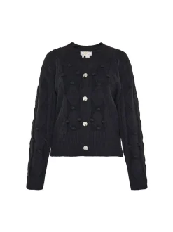 Usha Damen Strickjacke in schwarz