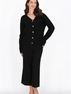 Usha Damen Strickjacke in schwarz