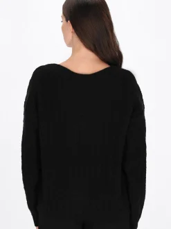 Usha Damen Strickjacke in schwarz