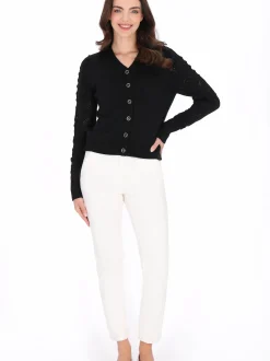 Usha Damen Strickjacke in schwarz